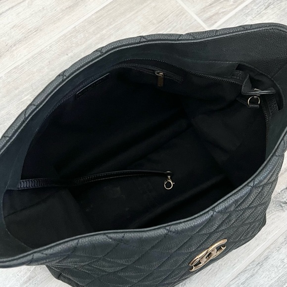 Chanel Black Caviar Leather Quilted Hobo Crossbody Bag - Picture 6 of 16